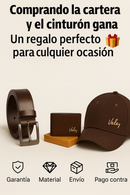🔥¡EL KIT DE LUJO QUE TRANSFORMA TU ESTILO EN SEGUNDOS!¡CORREA PREMIUM + BILLETERA DE CUERO + GORRA VELEZ GRATIS… 🔥