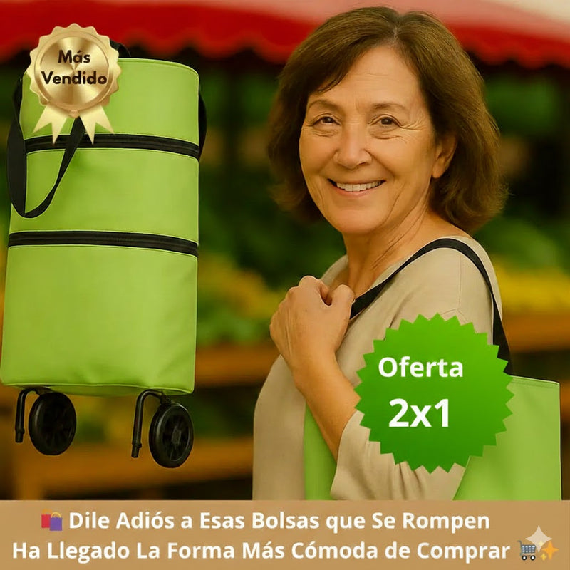 🛒 ¡NUNCA MÁS CARGUES PESO!Mercado Bag: ¡Compra uno y llévate otro gratis!🛍️