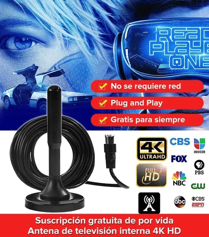 📡¡Compra 1 y llévate 2 antenas TDT digitales gratis! ¡1 antena gratis! ¡Señal de TV HD gratis en cualquier momento! 📺