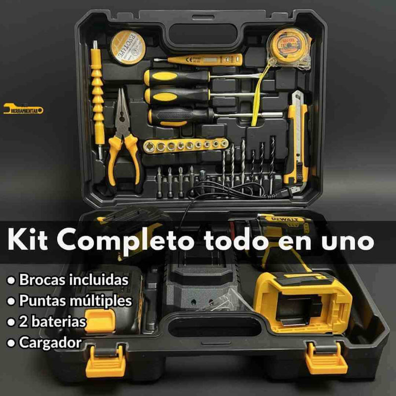 🚨Taladro Inalámbrico 21V – Kit Completo con Accesorios + Obsequio