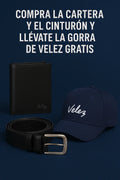 🔥¡EL KIT DE LUJO QUE TRANSFORMA TU ESTILO EN SEGUNDOS!¡CORREA PREMIUM + BILLETERA DE CUERO + GORRA VELEZ GRATIS… 🔥