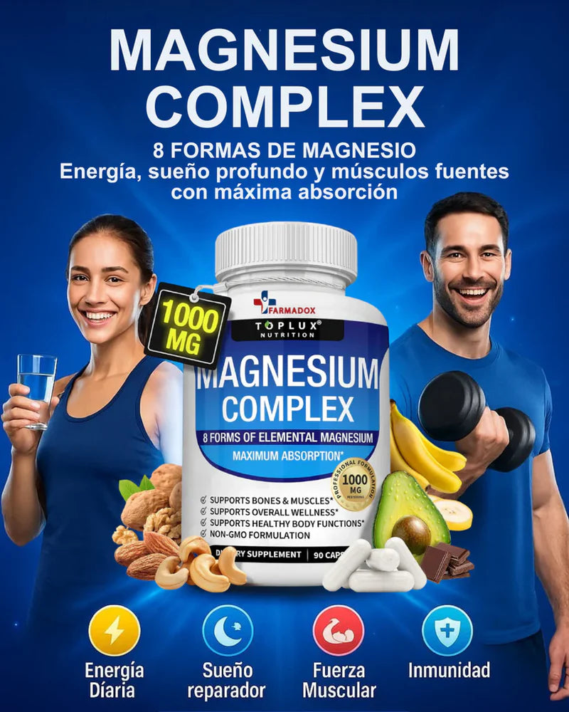 ¡MAGNESIO COMPLEX 8 EN 1 -100% ORIGINAL— EL SUPLEMENTO QUE ESTÁ CAMBIANDO VIDAS EN COLOMBIA!✔ Compra 1 y recibe +1 GRATIS-✔