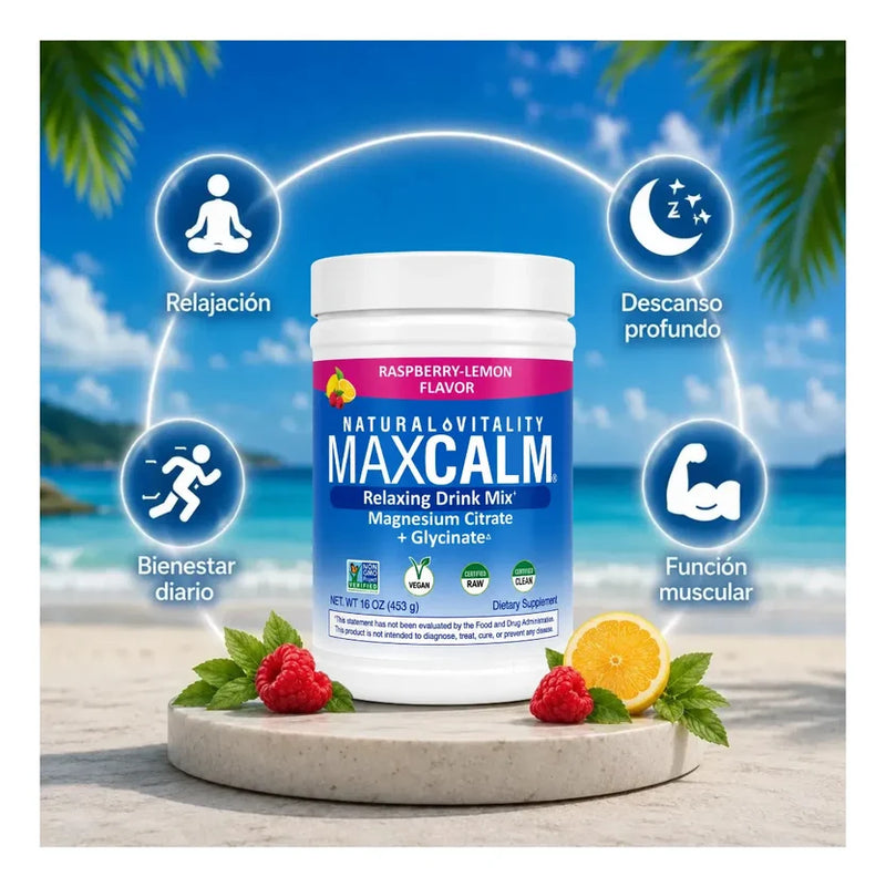 MAX CALM® Bebida Relajante de Magnesio, reduce el cortisol