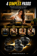 🍳 JUEGO DE COCINA 13 PIEZAS + TRITURADOR DE AJO DE ACERO GRATIS 🎁