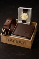 🔥 ¡EL KIT DE LUJO QUE TODO HOMBRE QUIERE HOY! 🔥 Cartera + Cinturón de Cuero Genuino + Estuche Premium ¡PRECIO INSANO + REGALO EXCLUSIVO!