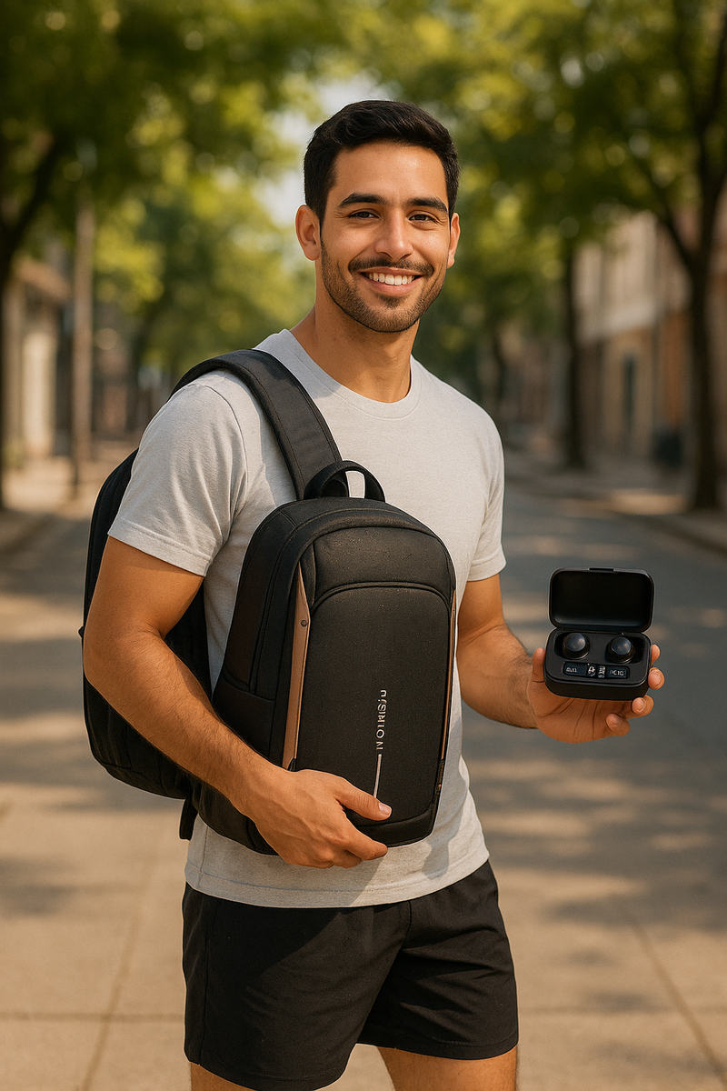 🔥 ¡La mochila antirrobo más vendida de toda Colombia + Audífonos M10 de regalo! 🔥