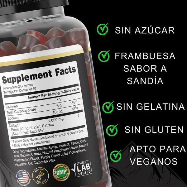 🔥 ¿Cansado de sentirte sin energía y sin ánimo? Descubre las Gomitas de Shilajit – Vitalidad y fuerza natural en cada dosis