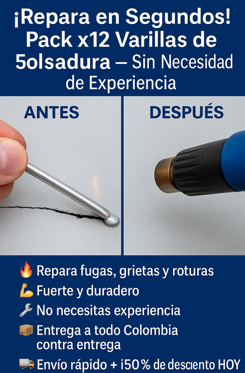 🔥¡Repara en Segundos! Pack x12 Varillas de Soldadura — Sin Necesidad de Experiencia🔥