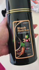🖤 ¡Dile adiós al cabello blanco y sin vida en solo 5 minutos!  🔥 Black Hair Dye Shampoo 3 en 1 + Regalo Exclusivo: Tratamiento Karseell Keratina Capilar 🔥